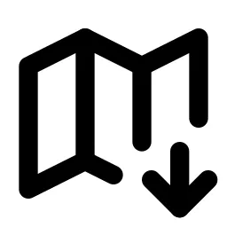 Map Down Line Icon