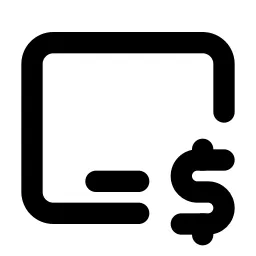 Device Ipad Horizontal Dollar Line Icon