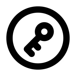 Circle Key Line Icon