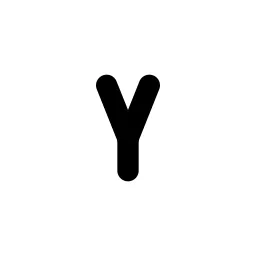 Letter Y Small Line Icon