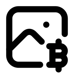 Photo Bitcoin Line Icon