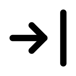 Arrow Bar To Right Line Icon