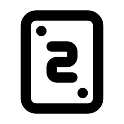 Play Card 2 Line Icon