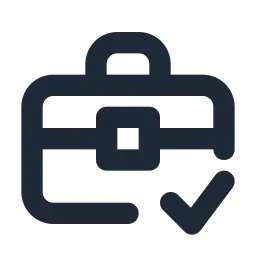 Briefcase Check Line Icon