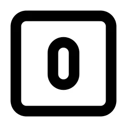 Square Letter O Line Icon