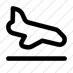 Airplane Down Landing Icon