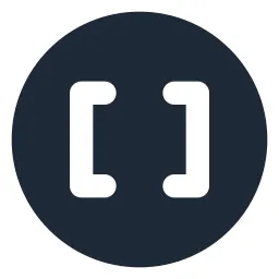Braces Circle Solid Icon
