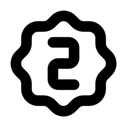Rosette Number 2 Line Icon