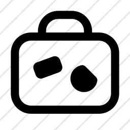 Suitcase Sticker Vacation Travel Icon