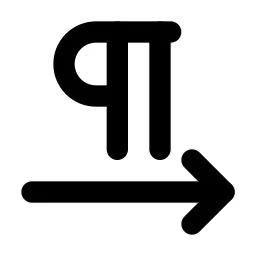 Pilcrow Right Line Icon