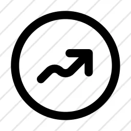 Trending Circle Icon