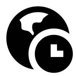 Time Zone Fill Icon