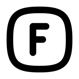 Square Rounded Letter F Line Icon