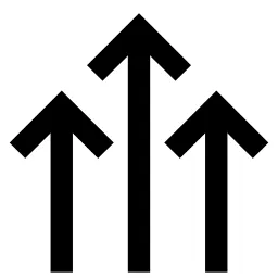 Triple Arrows Up Icon