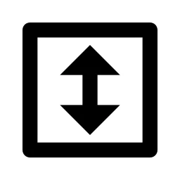 Flip Vertical 2 Line Icon