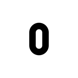 Number 0 Small Line Icon