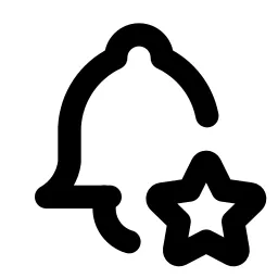 Bell Star Line Icon