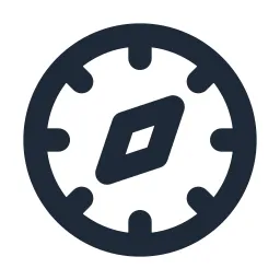 Compass 3 Line Icon