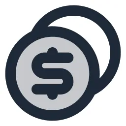 Coins Dollar Duotone Icon