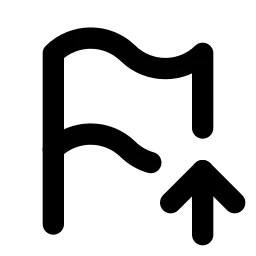 Flag Up Line Icon