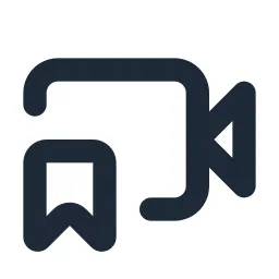 Video Bookmark Line Icon