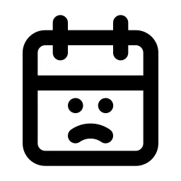 Calendar Sad Line Icon