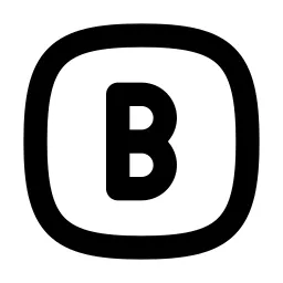 Square Rounded Letter B Line Icon