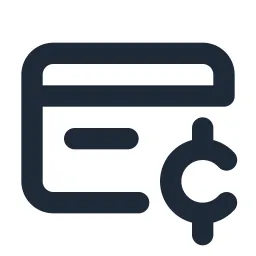 Credit Card Cent Line Icon