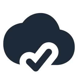 Cloud Check Solid Icon