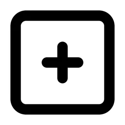 Square Plus Line Icon