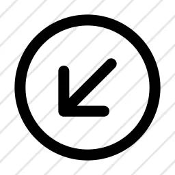 Arrow Left Down Circle Icon