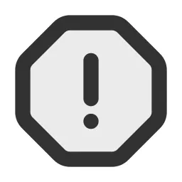 Alert Hexagon Duotone Icon