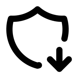 Shield Down Line Icon