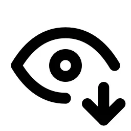 Eye Down Line Icon