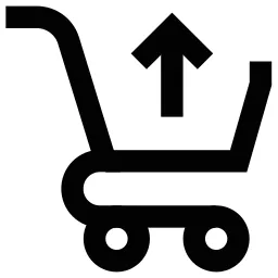 Arrow Up Shopping Cart Icon