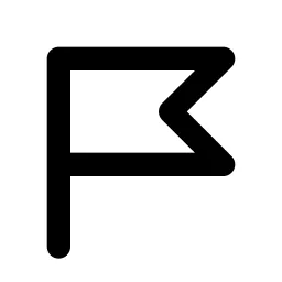 Flag 3 Line Icon