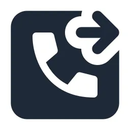 Phone Forward Box Solid Icon