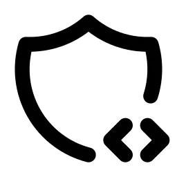 Shield Code Line Icon