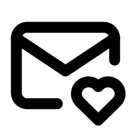 Mail Heart Line Icon