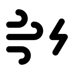 Wind Electricity Line Icon