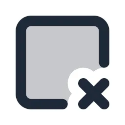 Layout Delete Duotone Icon