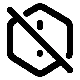 Alert Hexagon Off Line Icon