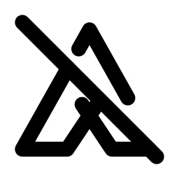 Tent Off Line Icon