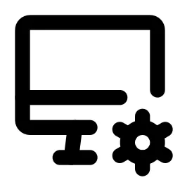 Device Imac Cog Line Icon