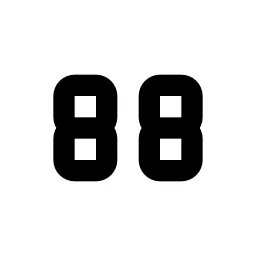 Number 88 Small Line Icon