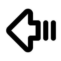 Arrow Big Left Lines Line Icon