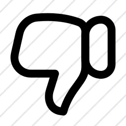 Thumb Down Curved Icon