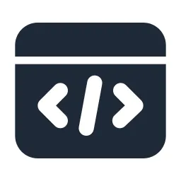 Browser Code Solid Icon