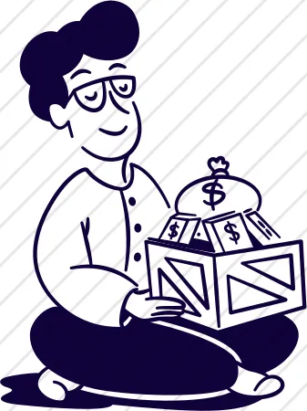 Person with Money Box