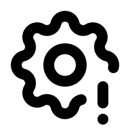 Settings Exclamation Line Icon